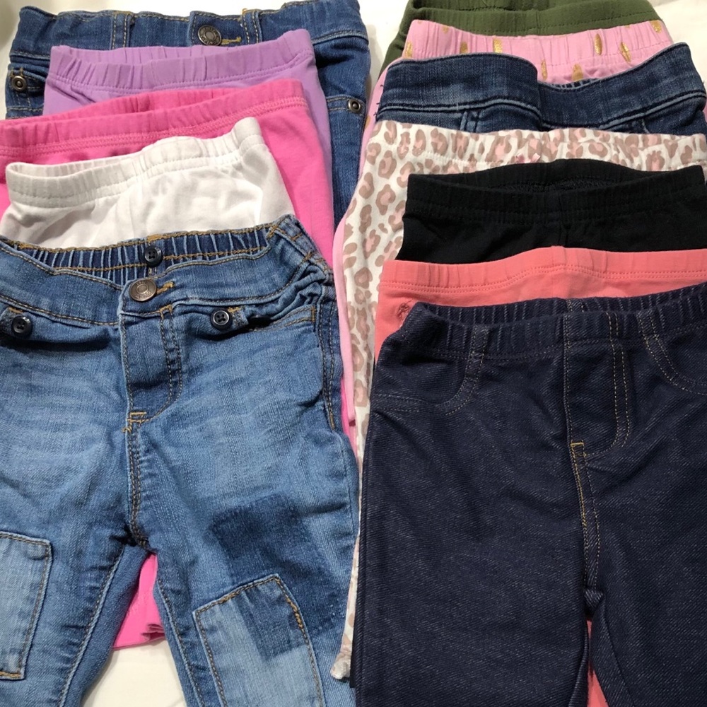 11 Lot of Baby Girl 6months Pants